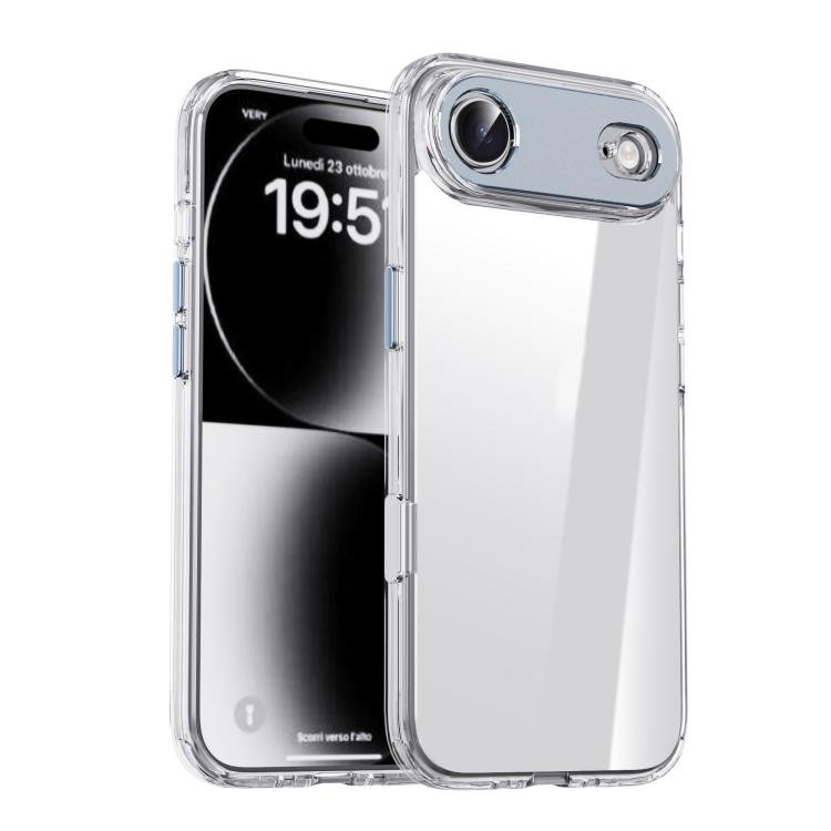 For iPhone Air iPAKY Mingxing Series Shockproof PC+TPU Phone Case(Transparent + Blue) - British D'sire Main image