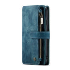 For iPhone X / XS CaseMe - C30 PU + TPU Multifunctional Horizontal Flip Leather Case with Holder & Card Slot & Wallet & Zipper Pocket(Blue) - British D'sire