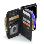 For iPhone XS Max CaseMe - C30 PU + TPU Multifunctional Horizontal Flip Leather Case with Holder & Card Slot & Wallet & Zipper Pocket(Black) - British D'sire