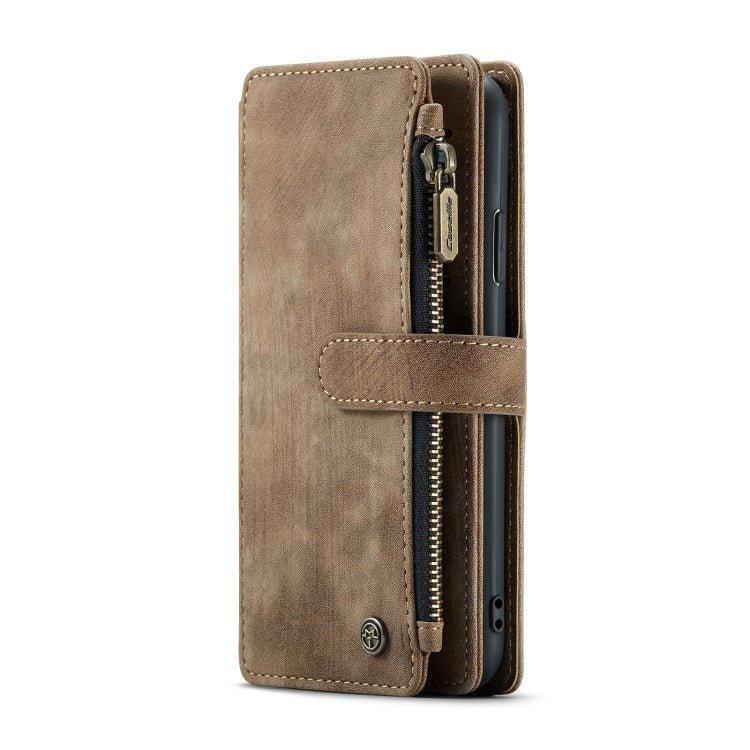 For iPhone XS Max CaseMe - C30 PU + TPU Multifunctional Horizontal Flip Leather Case with Holder & Card Slot & Wallet & Zipper Pocket(Brown) - British D'sire