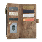 For iPhone XS Max CaseMe - C30 PU + TPU Multifunctional Horizontal Flip Leather Case with Holder & Card Slot & Wallet & Zipper Pocket(Brown) - British D'sire