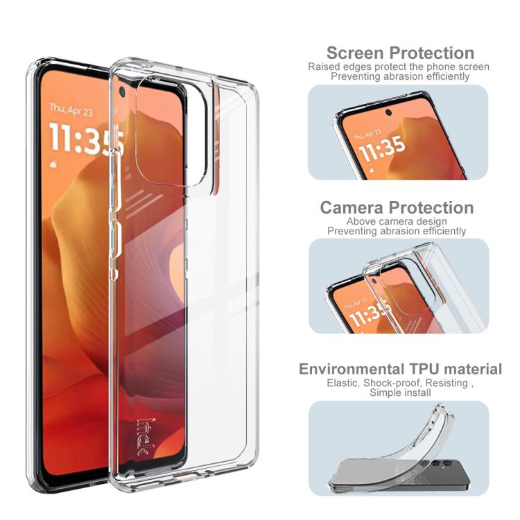 For Motorola Edge 50 5G / 50 Pro 5G imak UX - 10 Series Transparent Shockproof TPU Phone Case(Transparent) - British D'sire