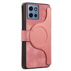 For Motorola Moto G 2025 CaseNeo MagSafe RFID Anti - theft Retro Leather Phone Case(Pink) - British D'sire