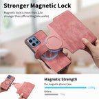 For Motorola Moto G 2025 CaseNeo MagSafe RFID Anti - theft Retro Leather Phone Case(Pink) - British D'sire