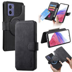 For Motorola Moto G05 CaseNeo MagSafe RFID Anti - theft Retro Leather Phone Case(Black) - British D'sire