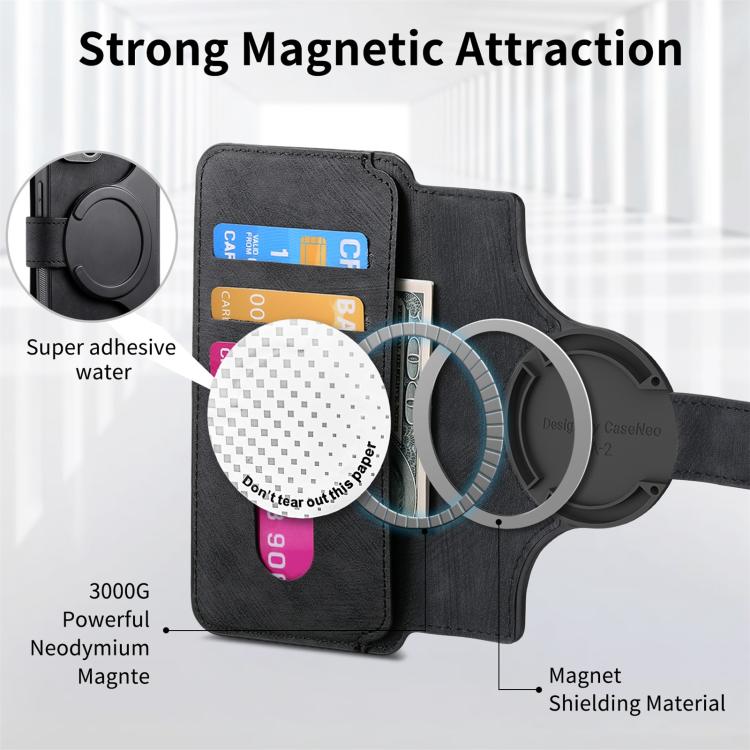 For Motorola Moto G05 CaseNeo MagSafe RFID Anti - theft Retro Leather Phone Case(Black) - British D'sire