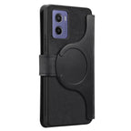 For Motorola Moto G05 CaseNeo MagSafe RFID Anti - theft Retro Leather Phone Case(Black) - British D'sire