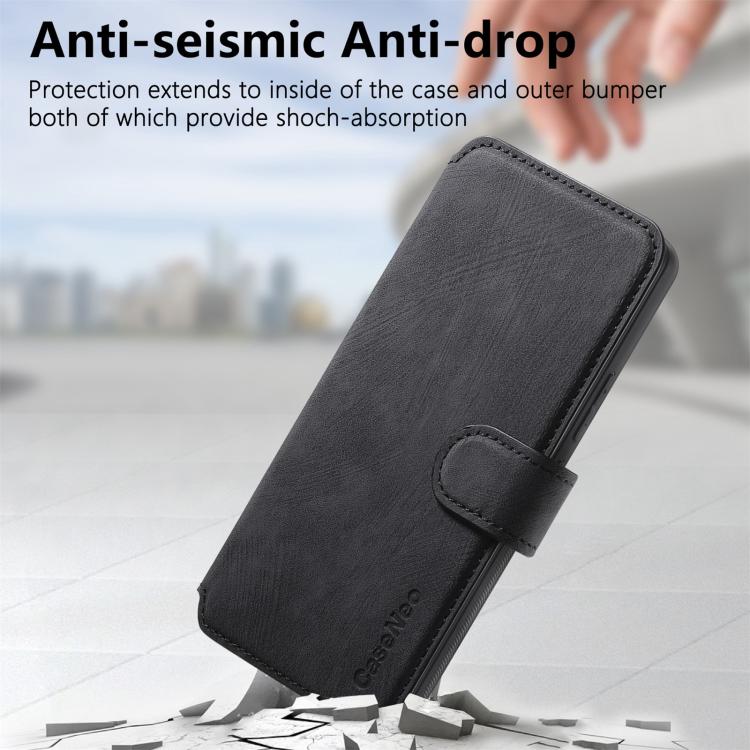 For Motorola Moto G05 CaseNeo MagSafe RFID Anti - theft Retro Leather Phone Case(Black) - British D'sire
