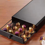 For Nespresso OASISWJ YZ1384 Handle Model 40pcs Dustproof Coffee Capsule Organizer(Black) - British D'sire