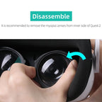 For Oculus Quest 2 Hifylux Q2 - QF11 1pair Myopia Lens Frame Aspheric Resin VR Glasses Accessories(400 Degrees) - British D'sire