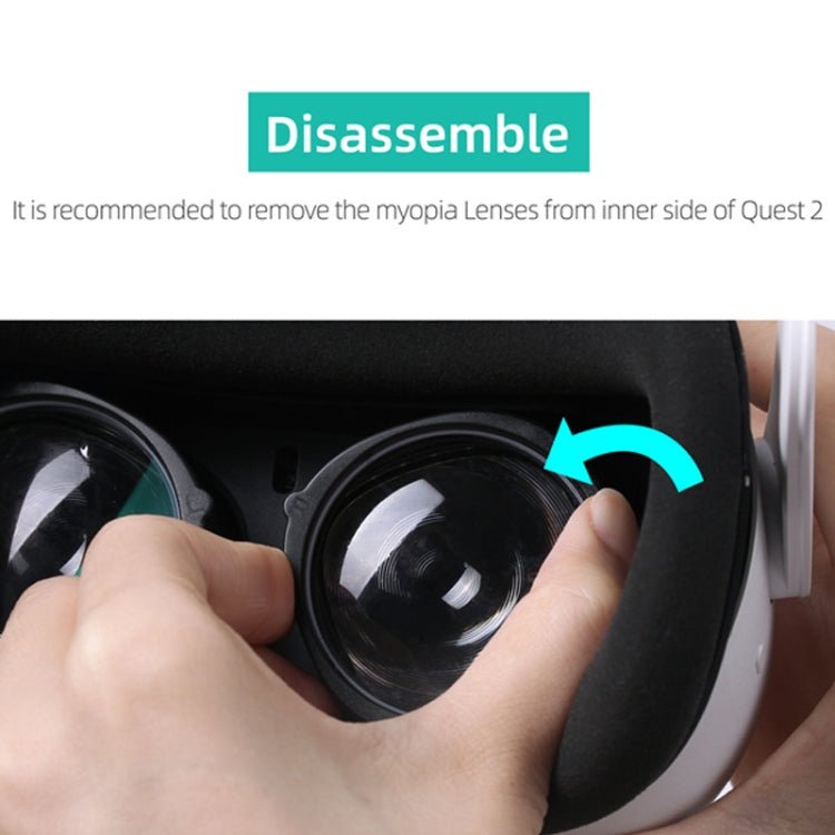 For Oculus Quest 2 Hifylux Q2 - QF11 1pair Myopia Lens Frame Aspheric Resin VR Glasses Accessories(400 Degrees) - British D'sire
