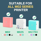 For Phomemo M02 / M02S / M02Pro 3rolls /Pack 50mm Thermal Label Printing Paper For Sticker Printer With Black Letter On Gold Powder Background - British D'sire