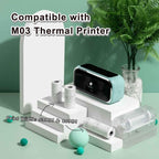 For Phomemo M03 Series 3rolls /Pack 80mmx3.5m 10 Years Thermal Self - adhesive Black on White Printing Paper - British D'sire