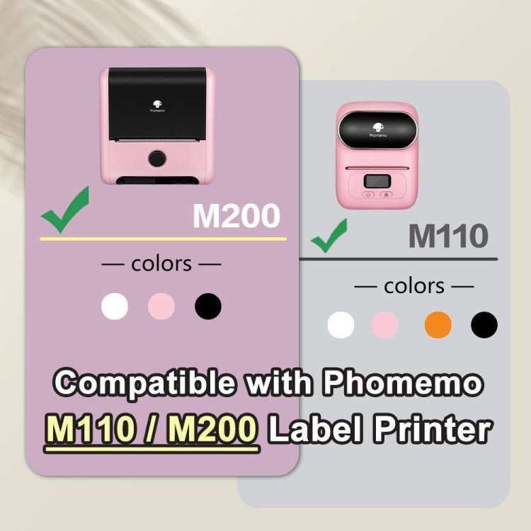 For Phomemo M110 / M200 100pcs /Roll 25x38mm Cable Self - Adhesive Thermal Labels(Red) - British D'sire