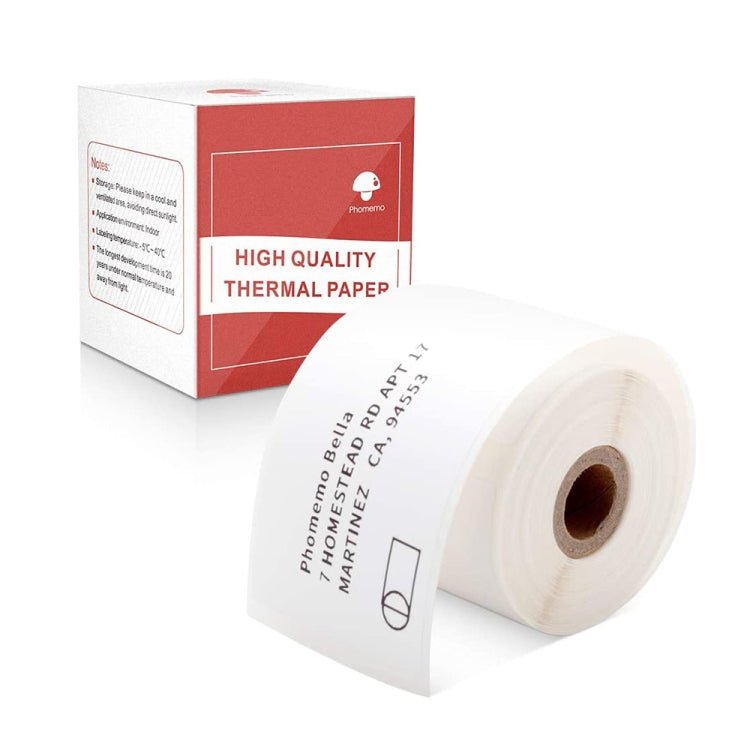 For Phomemo M110 / M200 130pcs /Roll 40x60mm Square Self - Adhesive Thermal Labels On White Background - British D'sire Main image