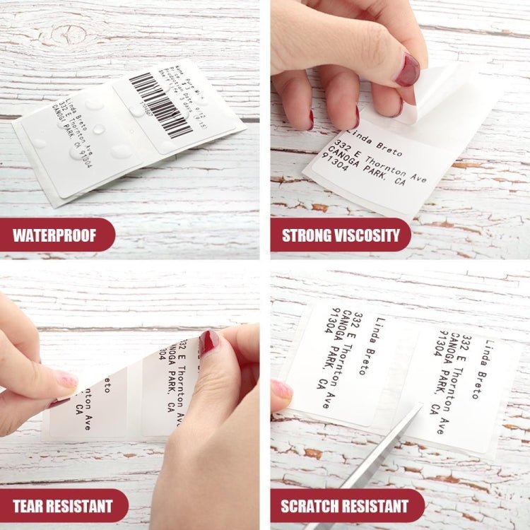 For Phomemo M110 / M200 130pcs /Roll 40x60mm Square Self-Adhesive Thermal Labels On White Background Secondary image