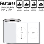 For Phomemo M110 / M200 140pcs /Roll 50x50mm Round Self - Adhesive Thermal Labels - British D'sire