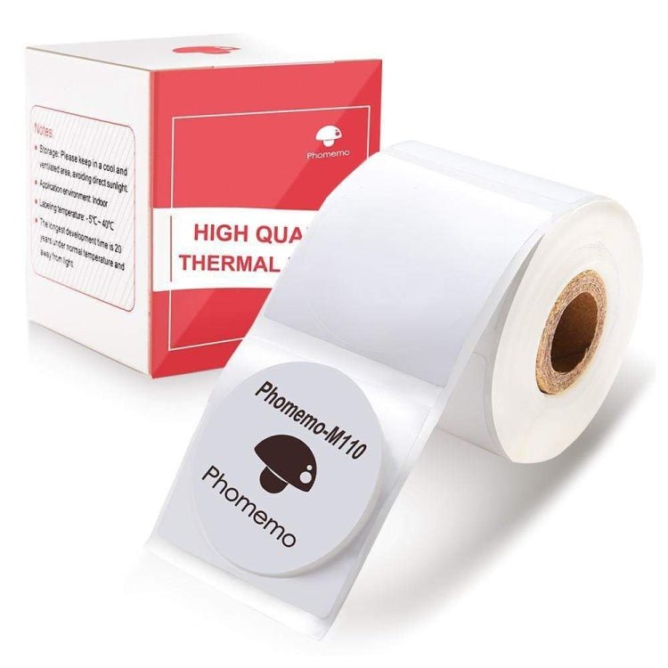 For Phomemo M110 / M200 200pcs /Roll 30x30mm Round Self - Adhesive Thermal Labels - British D'sire