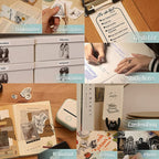 For Phomemo T02 3rolls Bluetooth Printer Thermal Paper Label Paper 50mmx3.5m 2 Years Black on White Sticker - British D'sire