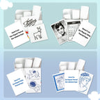 For Phomemo T02 3rolls Bluetooth Printer Thermal Paper Label Paper 50mmx3m 5 Years Blue on White Sticker - British D'sire