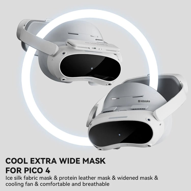 For PICO 4 Hibloks VR Glasses Face Cushion Protector Pad With Fan, Spec: 2pcs PU Cotton - British D'sire