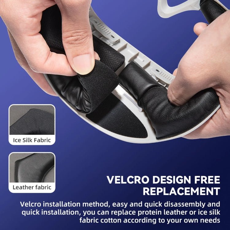 For PICO 4 Hibloks VR Glasses Face Cushion Protector Pad With Fan, Spec: 2pcs PU Cotton - British D'sire