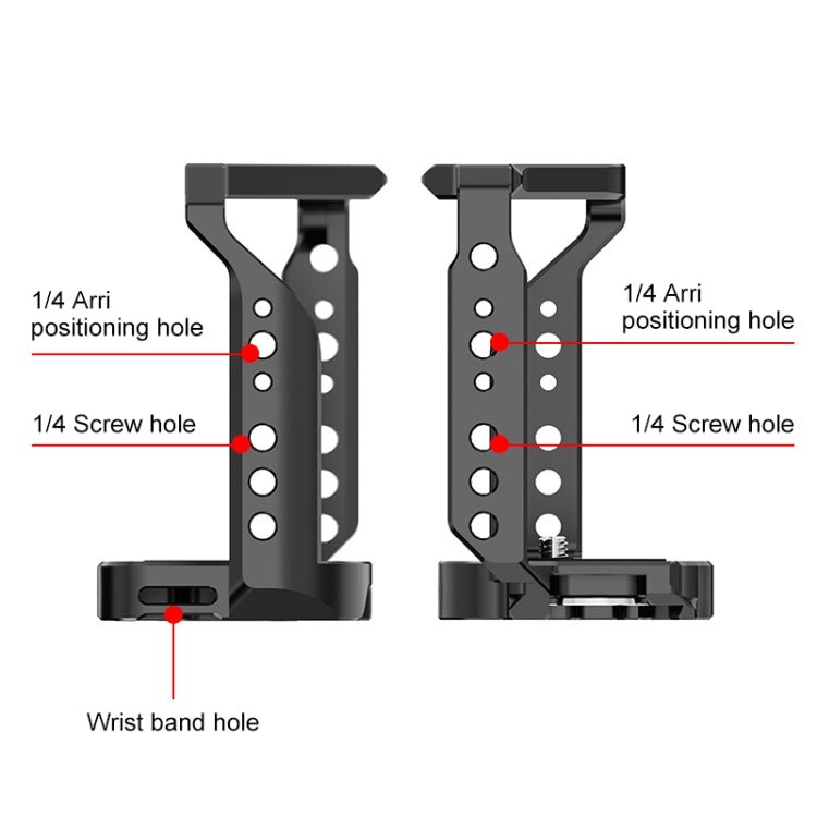 For Sony ZV-E1 PULUZ Aluminum Alloy Camera Cage Stabilizer (Black) - British D'sire