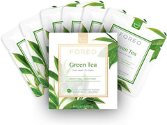 FOREO Green Tea UFO Activated Facial Mask for Blemish - Prone Oily Skin, 6 pack, Purifying, Antioxidant, Moisturizing, Green Tea & Ulmus Extract, Cruelty - Free, Clean Formula, Compatible with UFO 2 & UFO - Face Masks - British D'sire