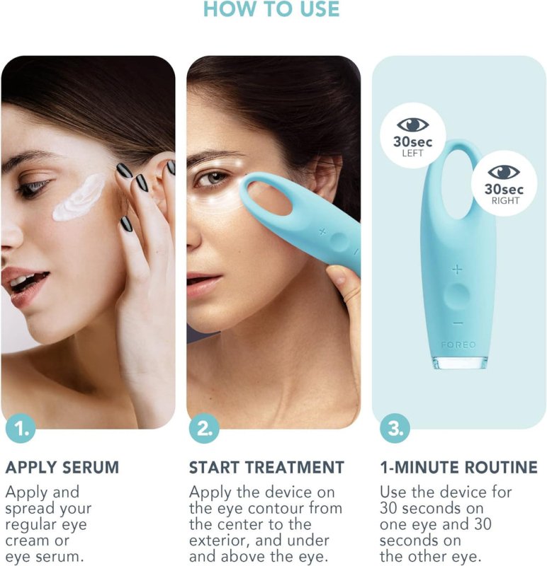 Foreo Iris Illuminating Eye Massager - Mint - Beauty Tools - British D'sire