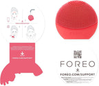 FOREO LUNA play plus 2 - Facial Cleansing Brush - 1-min Deep Facial Cleanser - Travel Accessories - Silicone Face Massager - Holiday Essentials - Ultra-hygienic - All Skin Types - Peach Of Cake! - cleansing brush - British D'sire