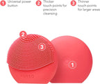 FOREO LUNA play plus 2 - Facial Cleansing Brush - 1-min Deep Facial Cleanser - Travel Accessories - Silicone Face Massager - Holiday Essentials - Ultra-hygienic - All Skin Types - Peach Of Cake! - cleansing brush - British D'sire