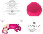 FOREO LUNA play smart 2 - Facial Cleansing Brush - 2-in-1 Skin Analysis & Facial Cleanser - Travel Accessories - Silicone Face Massager - Holiday Essentials - App-connected - Cherry Up - Facial Cleansers - British D'sire