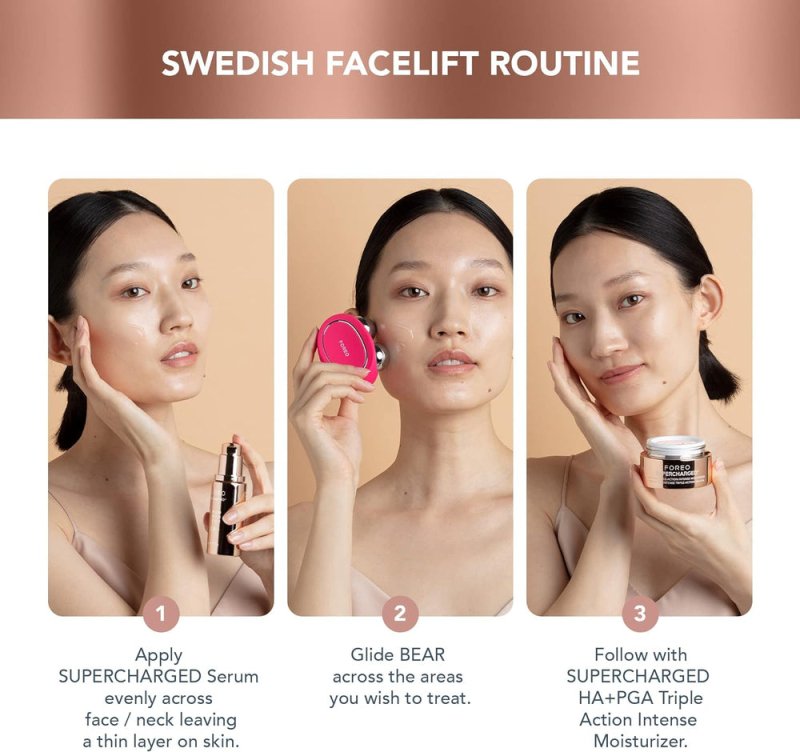 FOREO SUPERCHARGED SERUM 2.0 - Anti-aging Face Serum - Conductive Gel - Moisturizing Face Care - Hyaluronic Acid & Squalane - Vegan & Cruelty-free - All Skin Types - 30ml - Serums - British D'sire