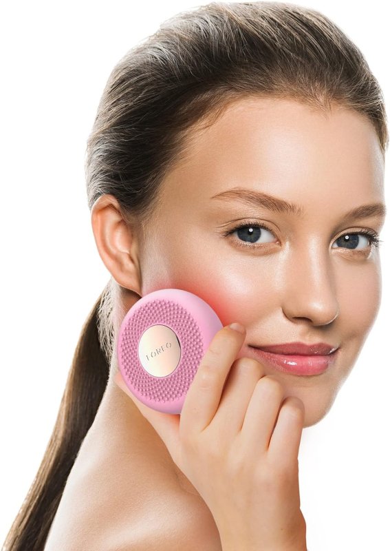 Foreo Ufo Mini Full Facial Led Mask Treatment, Red Light Therapy, Face Masks Beauty Treatment, Korean Skincare, Thermotherapy & Face Massager, Moisturiser, Increased Skin Care Absorption, Pearl Pink - Beauty Tools - British D'sire