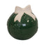 Forest Green Bauble with Cream Bow - Figurines - British D'sire