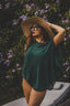 Forest Green Viscose Beach Coverup - Swimwear - British D'sire