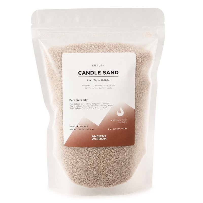 Fragranced Candle Sand - Latte Beige - Pure Serenity - 300g - Candle Sand - British D'sire Main image