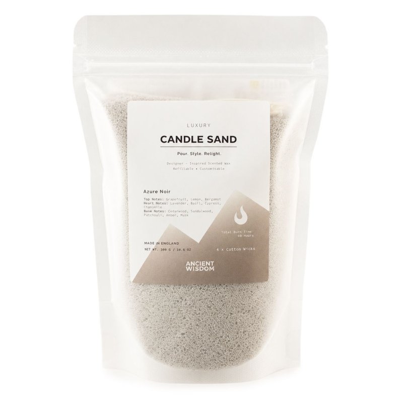 Fragranced Candle Sand - Warm Grey - Azure Noir - 300g - Candle Sand - British D'sire Main image