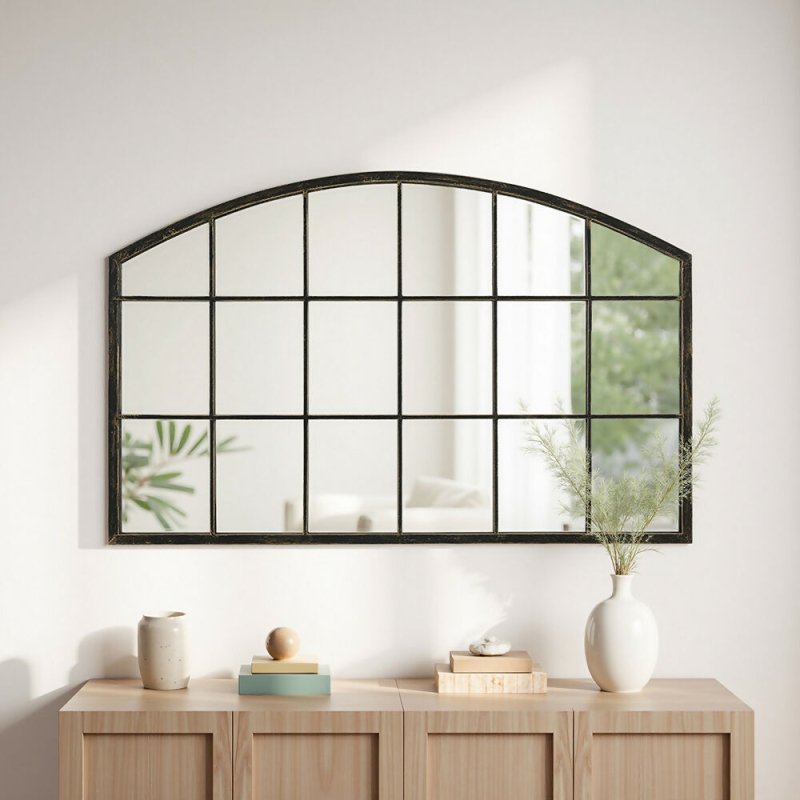 Framed Arched Wall Mirror for Decor - Mirror - British D'sire Main image