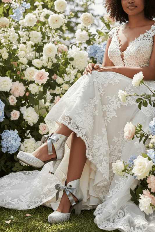 Frappe - Silver Grey - Heel Shoe - British D'sire