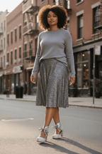 Frappe - Silver Grey - Heel Shoe - British D'sire