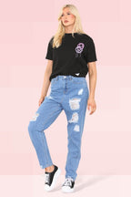 Frayed Denim Jeans - Jeans - British D'sire