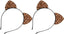 FRCOLOR 2pcs Leopard Cat Ear Headband Costume Hairhoop Gothic Headband Cosplay Ear Headband Black Cat Ears Headband Holiday Hair Hoop Cosplay Maid Headpiece Fabric Props Sweet - British D'sire