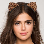 FRCOLOR 2pcs Leopard Cat Ear Headband Costume Hairhoop Gothic Headband Cosplay Ear Headband Black Cat Ears Headband Holiday Hair Hoop Cosplay Maid Headpiece Fabric Props Sweet - British D'sire