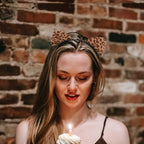 FRCOLOR 2pcs Leopard Cat Ear Headband Costume Hairhoop Gothic Headband Cosplay Ear Headband Black Cat Ears Headband Holiday Hair Hoop Cosplay Maid Headpiece Fabric Props Sweet - British D'sire