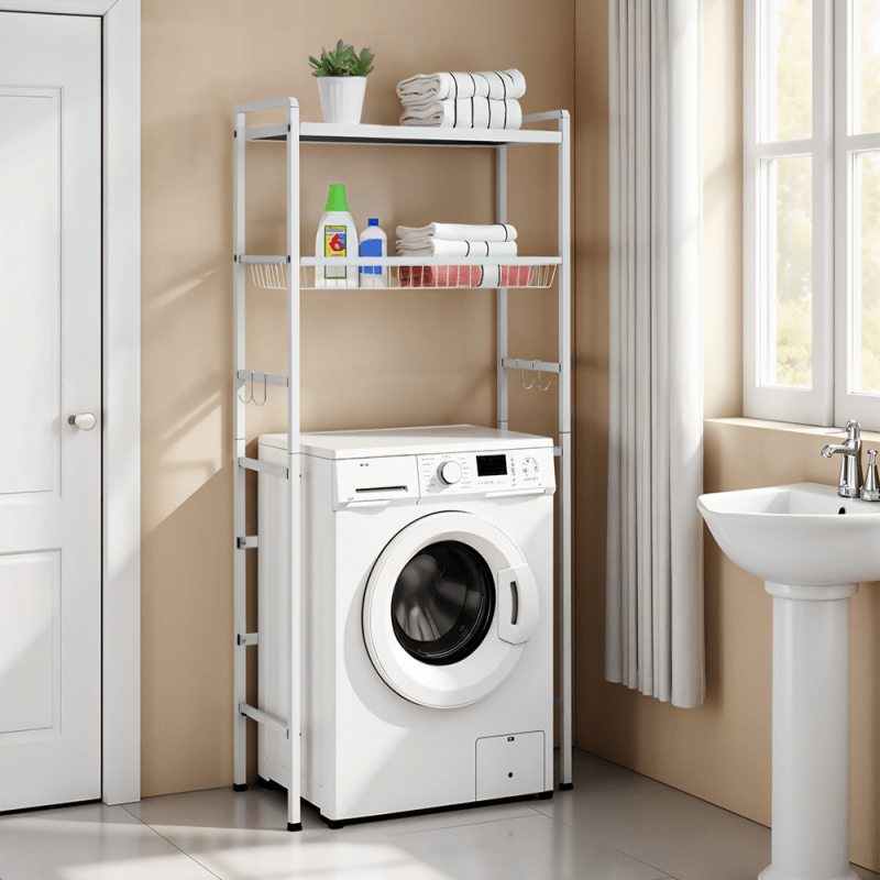 Freestanding Above Washing Machine Storage Rack - Storage Rack - British D'sire