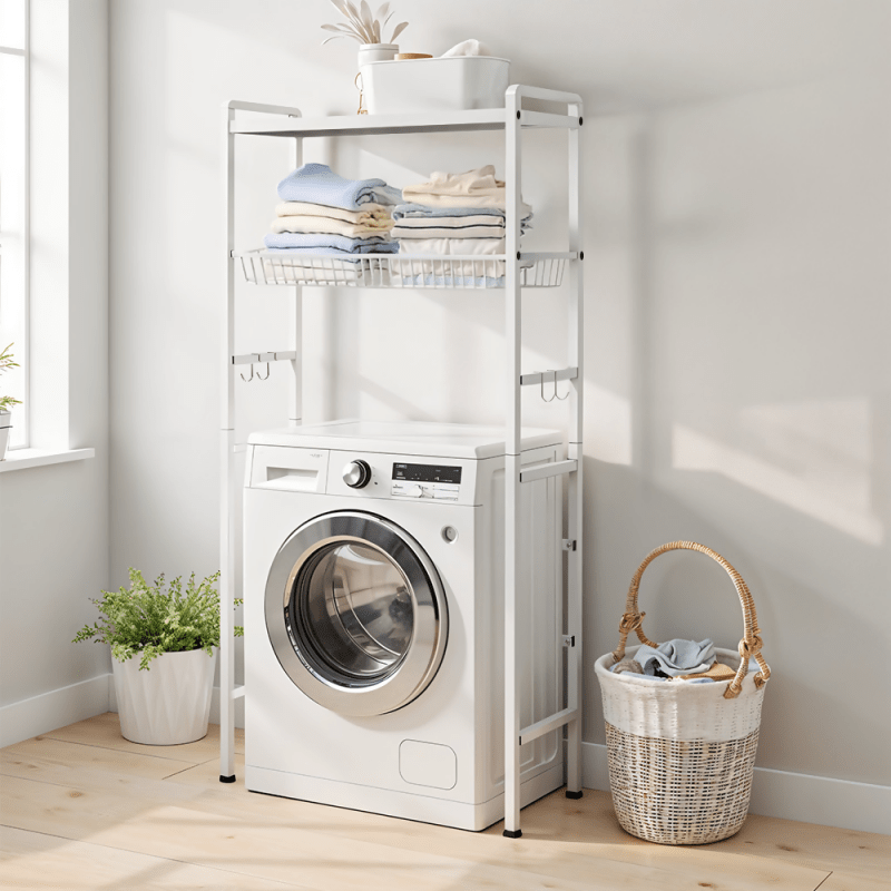 Freestanding Above Washing Machine Storage Rack - Storage Rack - British D'sire