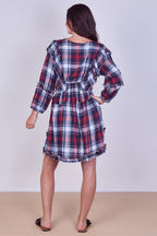 Frill Detail Check Smock Dress - Dresses - British D'sire