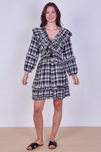 Frill Detail Check Smock Dress - Dresses - British D'sire