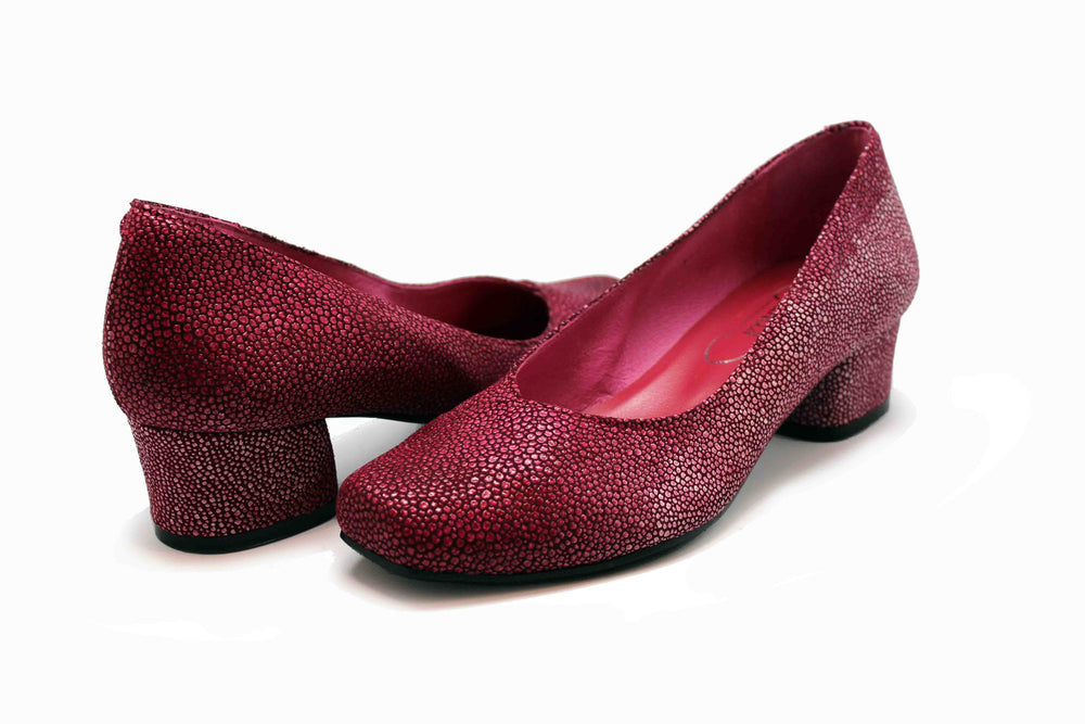 Polo fuchsia low heel shoe - Chanii B